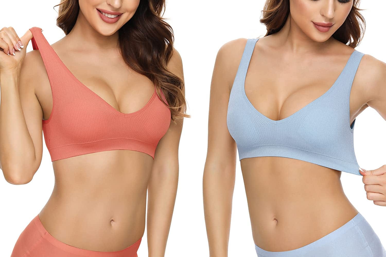Wireless Bras No Underwire Cami Bras Seamless Wirefree Girls Bras with Removable Pads