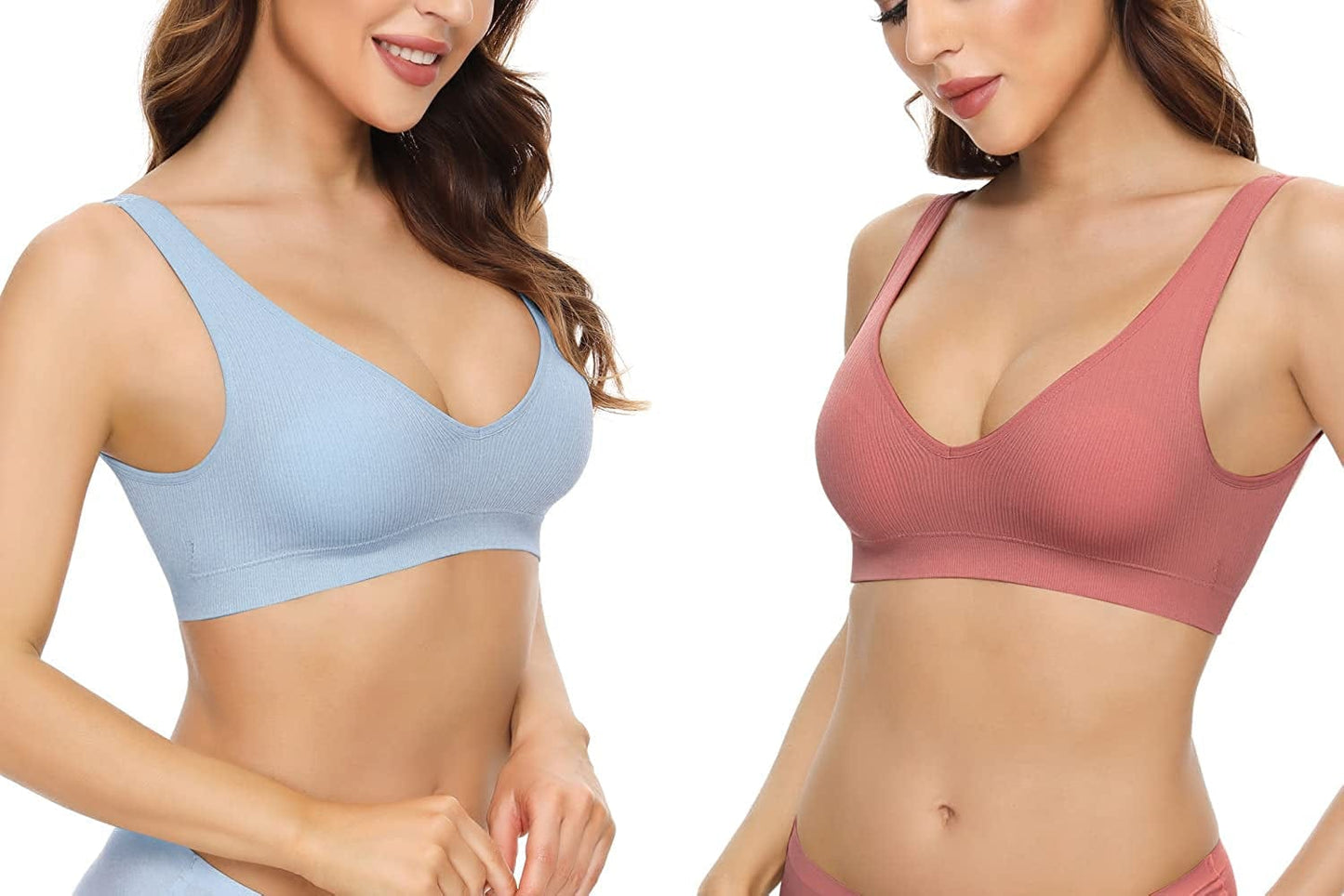 Wireless Bras No Underwire Cami Bras Seamless Wirefree Girls Bras with Removable Pads