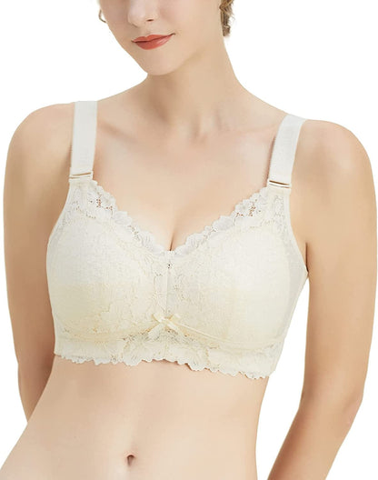 Wireless Full Figure plus Size Minimizer Lightly Lined Cups Womens Bra Beige / 36C