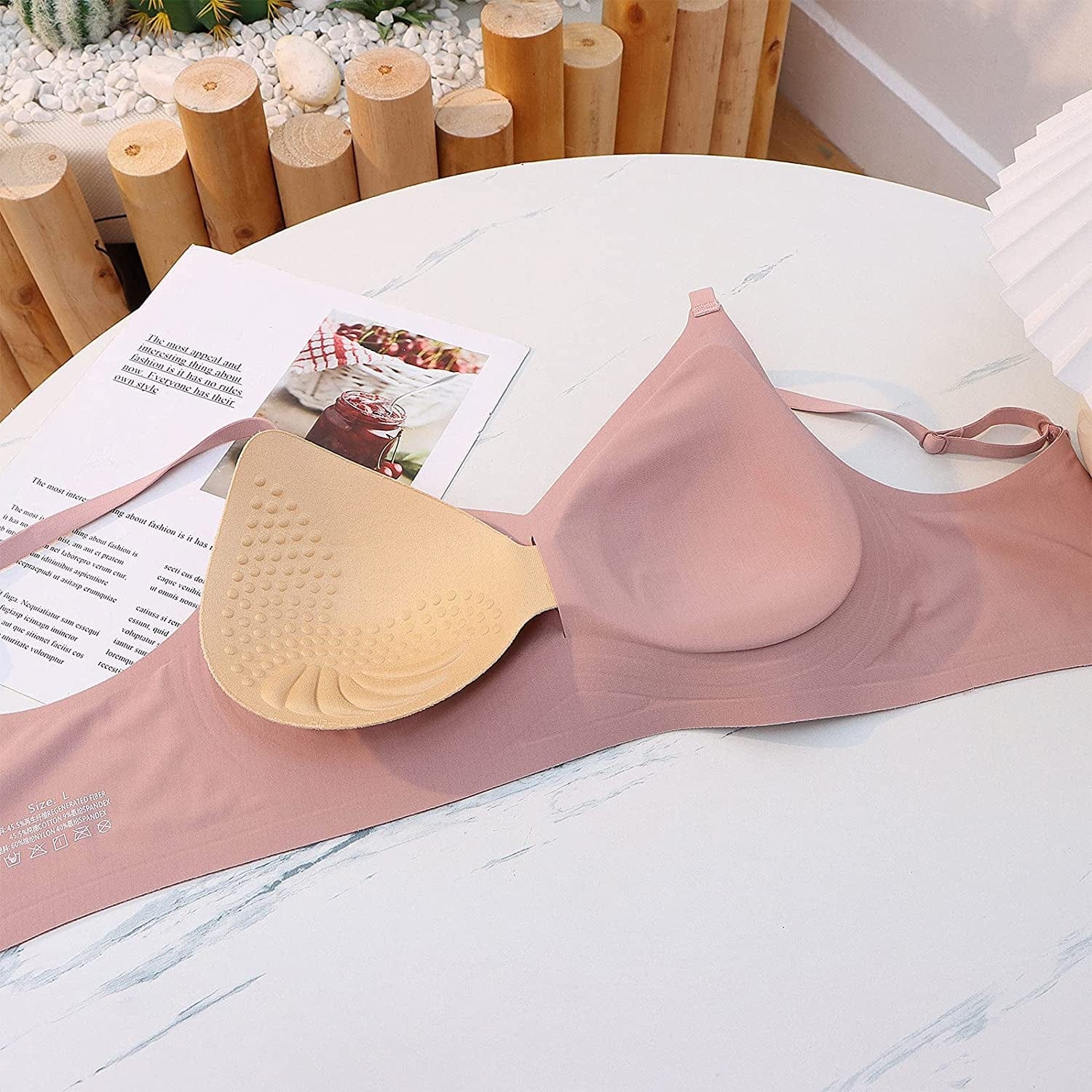 Wireless Push up Bra for Women Silicone Soft Support Seamless Adjustable Comfortable Wire Free Bralette