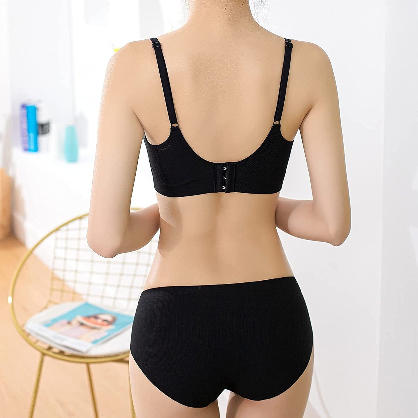 Wireless Push up Bra for Women Silicone Soft Support Seamless Adjustable Comfortable Wire Free Bralette