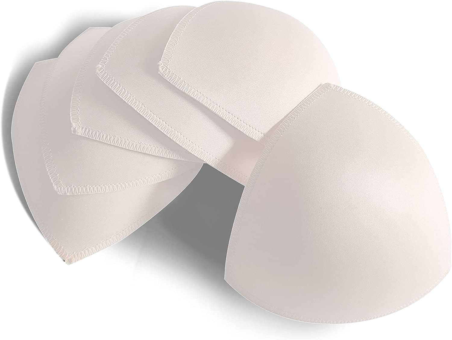Wmugthome 3 Pairs Sewn Bra Pads Push up of Triangle Inserts for Replacements Bikini Top and Sports Swimsuit Bra Inserts White / B CUP