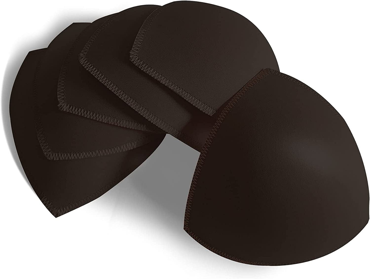 Wmugthome 3 Pairs Sewn Bra Pads Push up of Triangle Inserts for Replacements Bikini Top and Sports Swimsuit Bra Inserts Black / B CUP