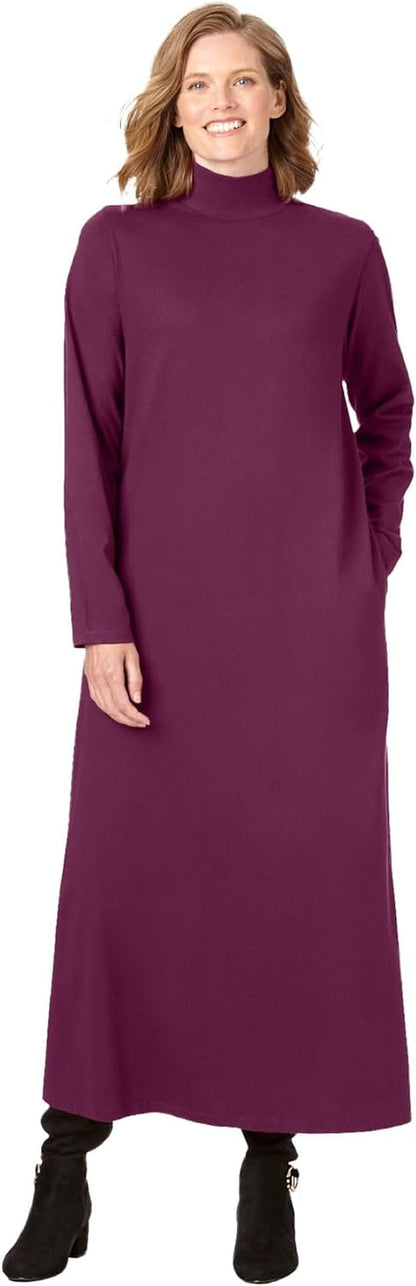 Woman within Women'S plus Size Mockneck Dress Deep Claret / 4X-Large Plus