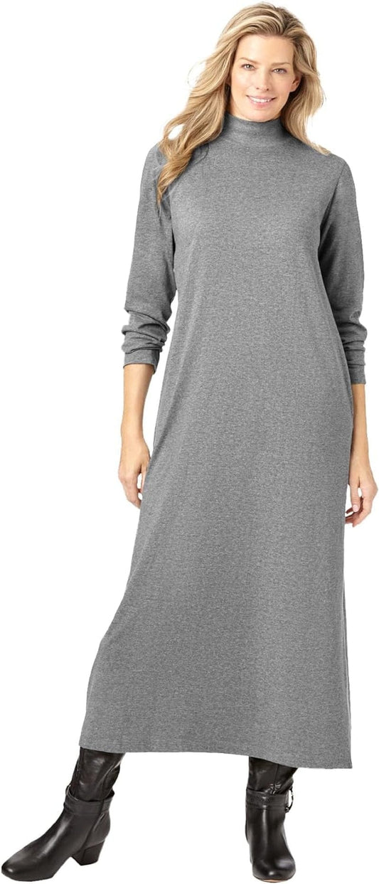 Woman within Women'S plus Size Mockneck Dress