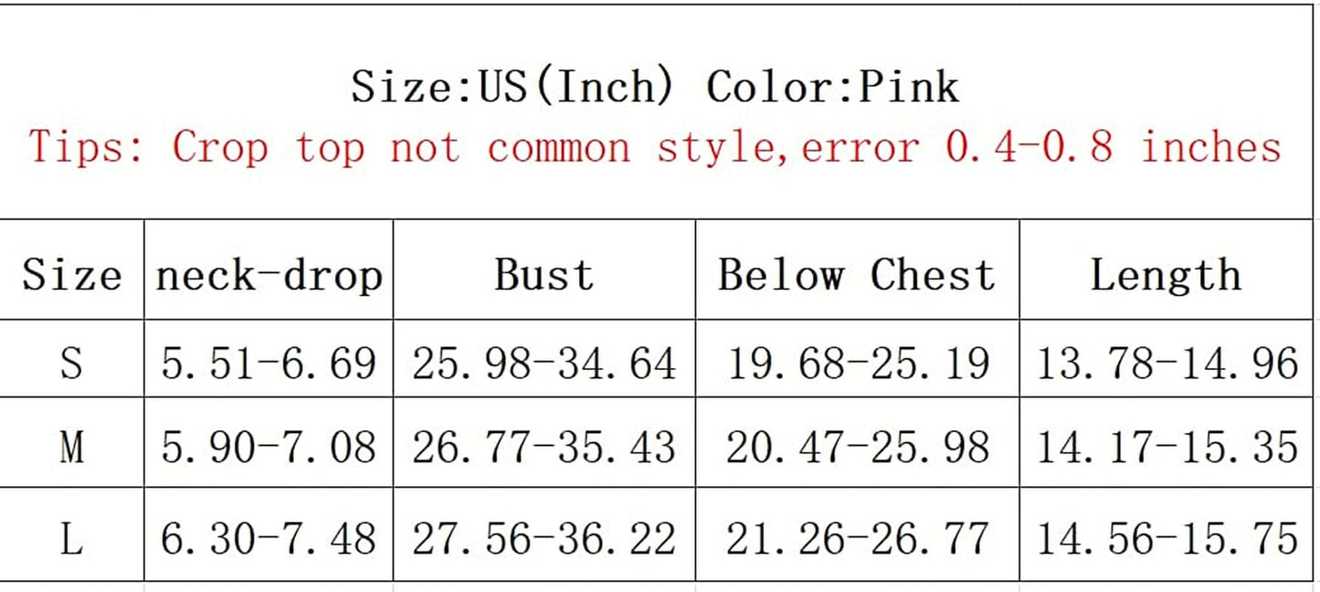 Women Crop Top Cute Tank Shirt Halter Ribbed Cropped Sexy Corset Cami Teen Girl