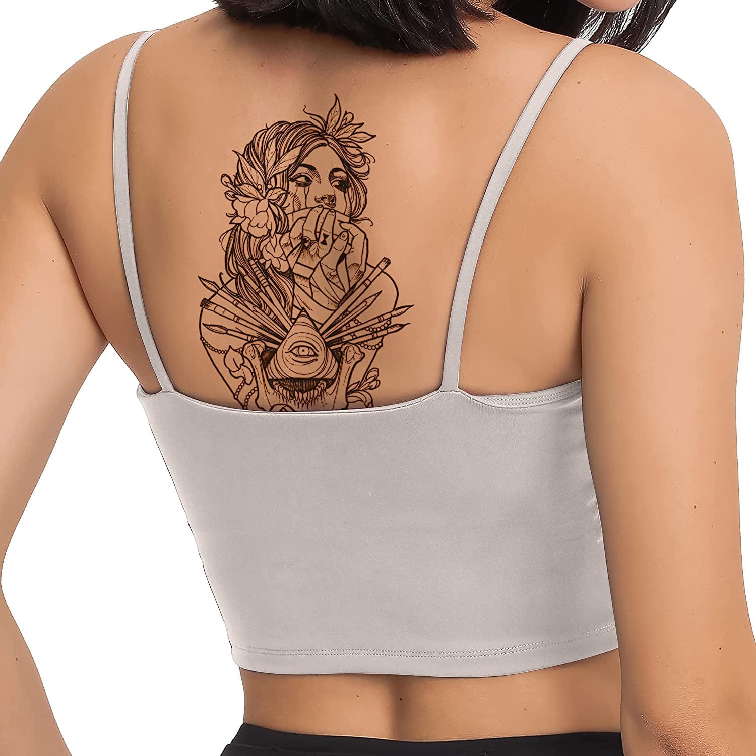 Women Longline Padded Sports Bra, Strappy Crop Tank Tops Wireless Cami Shirt Fitness Yoga Workout Running…