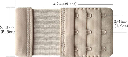 Women Pack of 3 Soft Comfortable 3 Hooks Bra Extender
