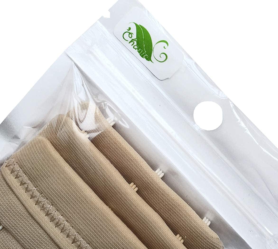 Women Pack of 3 Soft Comfortable 3 Hooks Bra Extender,2.4"X 2.3"