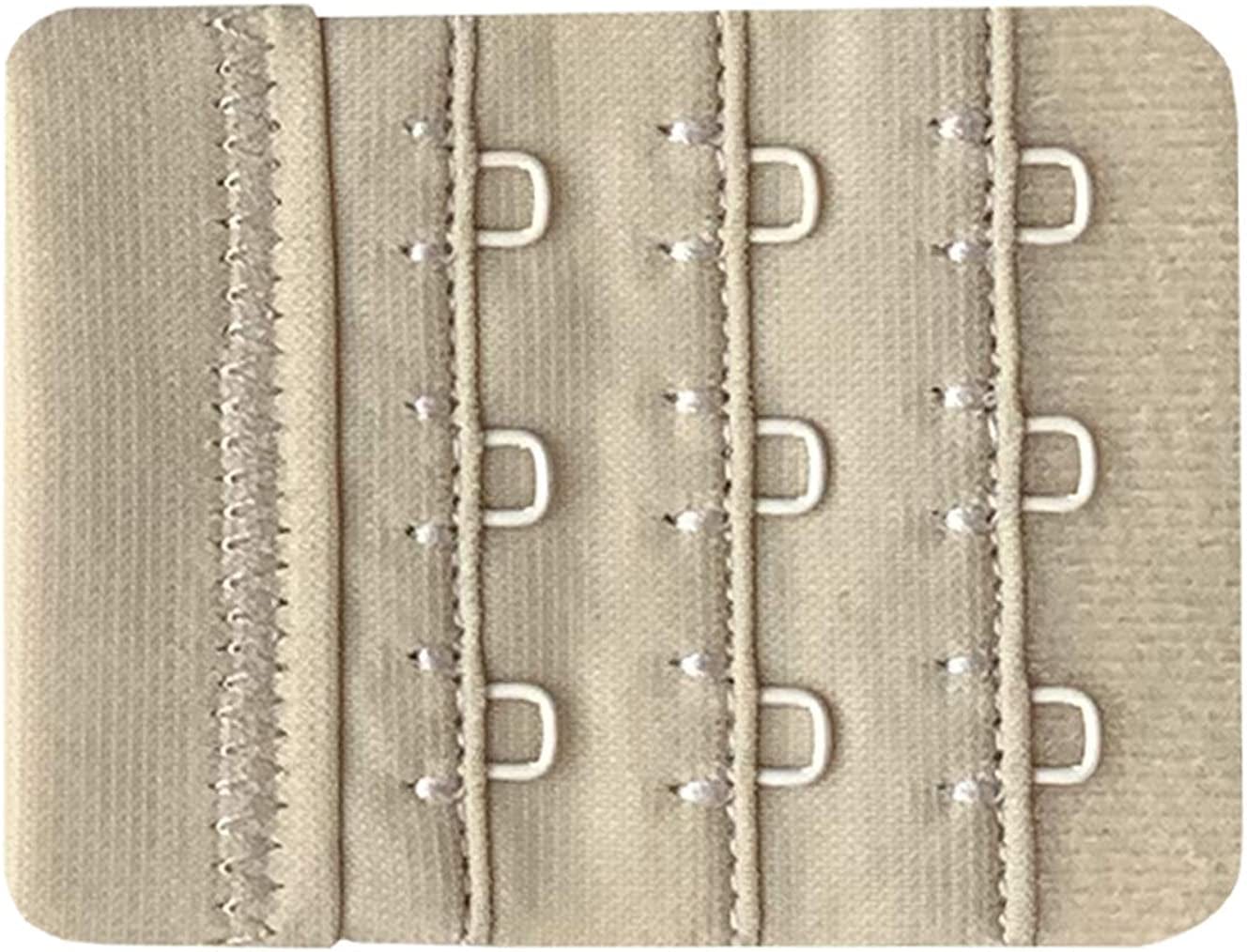 Women Pack of 3 Soft Comfortable 3 Hooks Bra Extender,2.4"X 2.3"