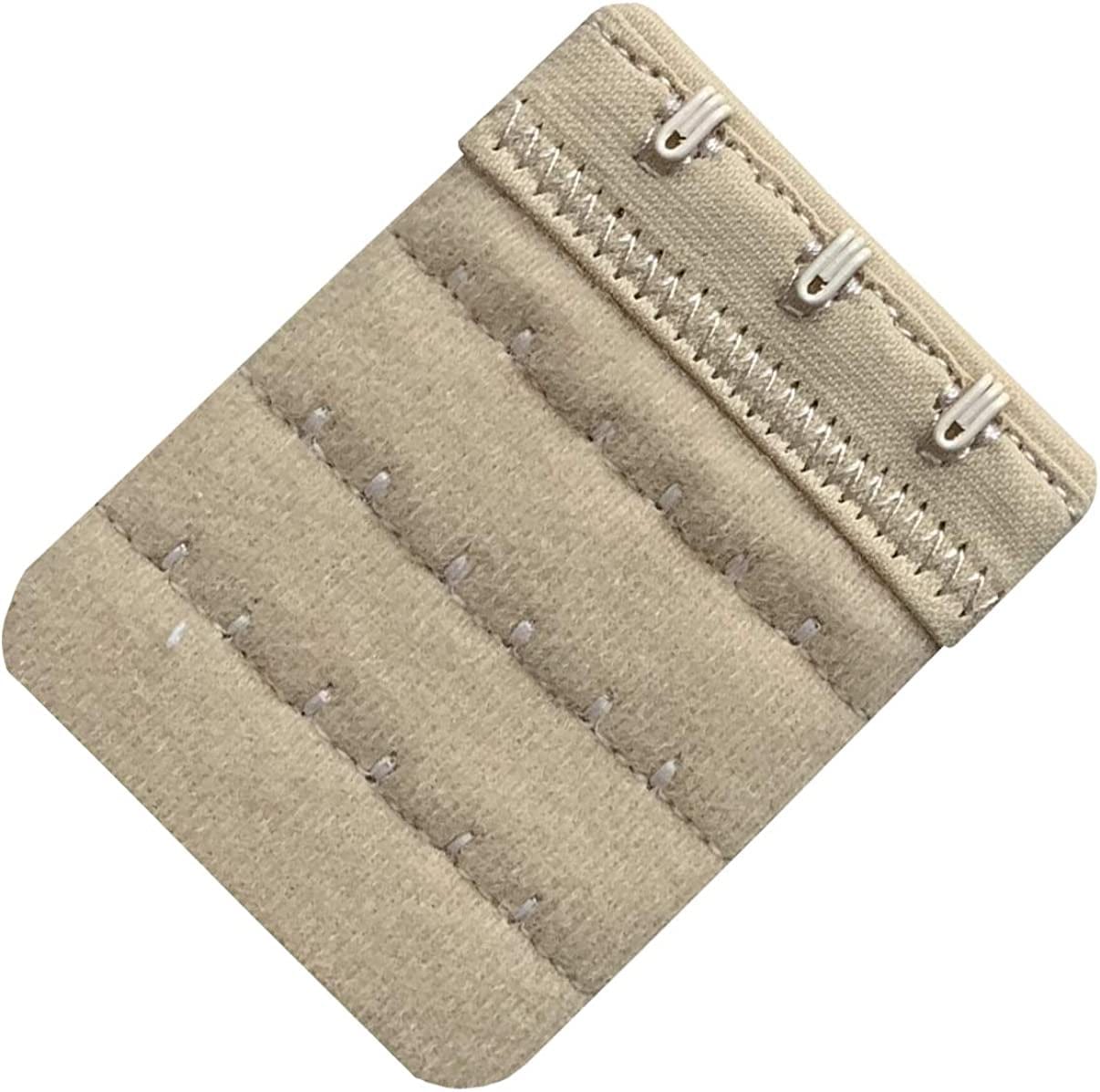Women Pack of 3 Soft Comfortable 3 Hooks Bra Extender,2.4"X 2.3"
