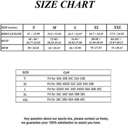 Women Padded Sports Bra Fitness Workout Running Shirts Yoga Tank Top