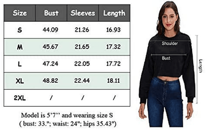 Women Pullover Cropped Hoodies Long Sleeves Sweatshirts Casual Crop Tops for Spring Autumn Winter Apparel & Accessories > Clothing > Activewear Kylie Max   