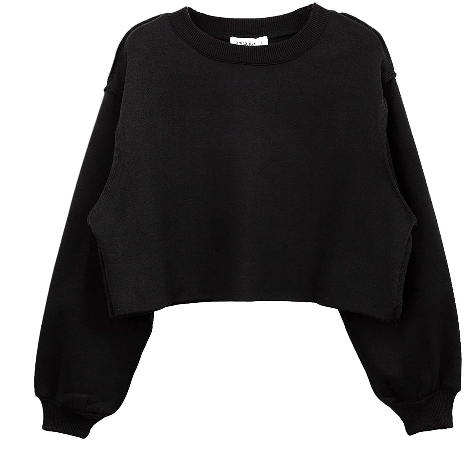 Women Pullover Cropped Hoodies Long Sleeves Sweatshirts Casual Crop Tops for Spring Autumn Winter Apparel & Accessories > Clothing > Activewear Kylie Max   