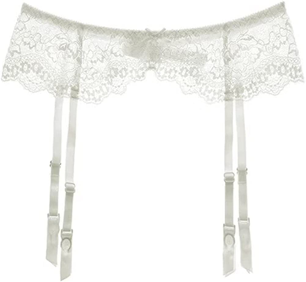 Women Push up Embroidery Bras Set Lace Lingerie Bra and Panties and Socks 4 Piece