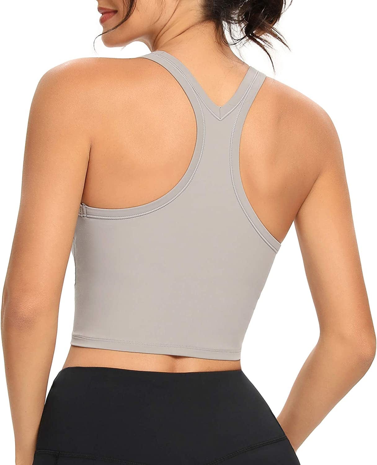 Women Racerback Sports Bra Removable Padded Workout Yoga Crop Tank Top