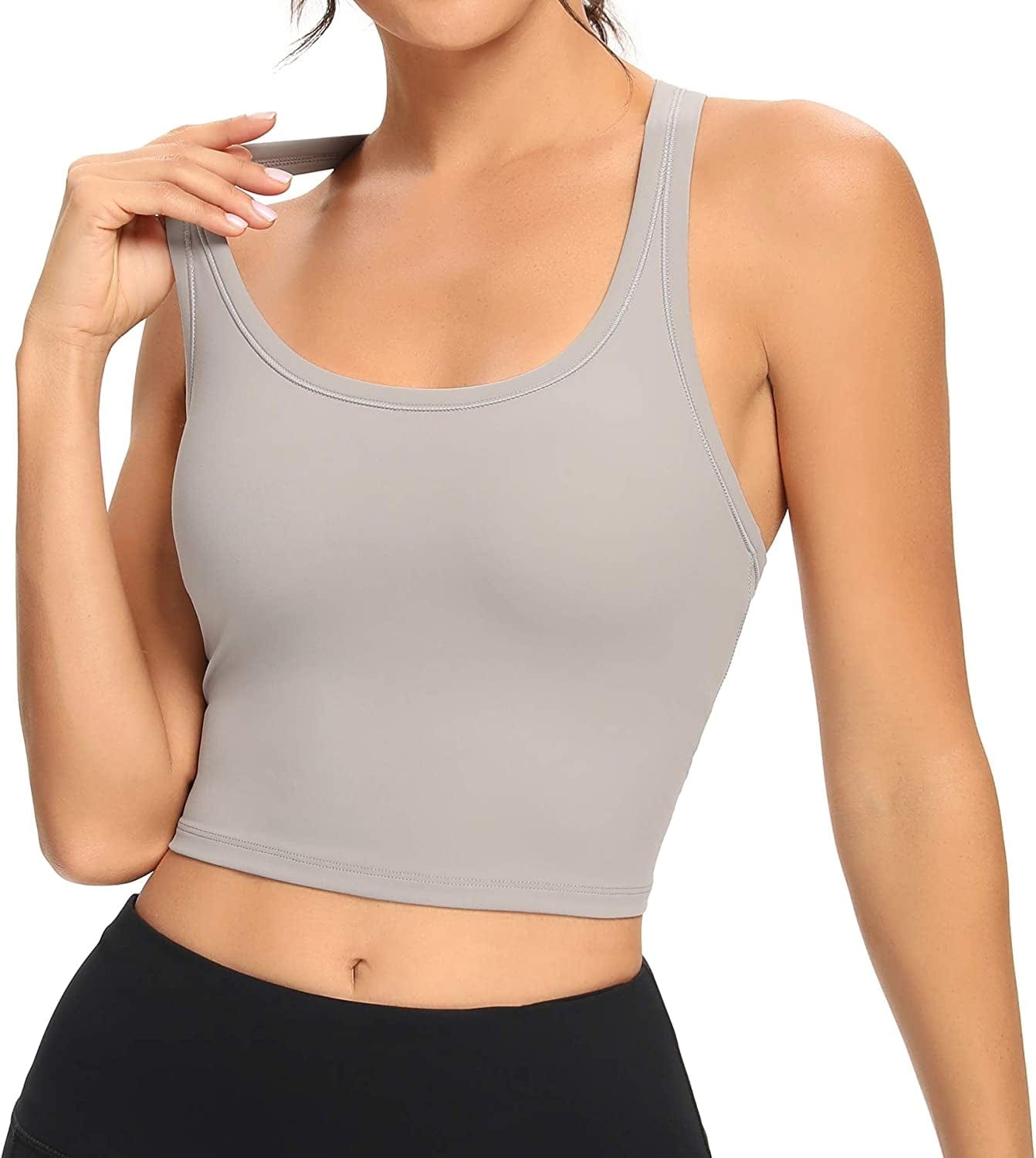 Women Racerback Sports Bra Removable Padded Workout Yoga Crop Tank Top