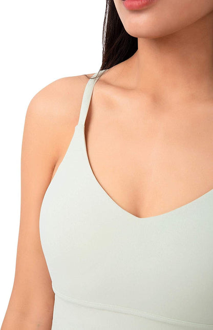 Women Racerback Sports Bras Camisole High Impact Workout Gym Activewear Yoga Tank Top