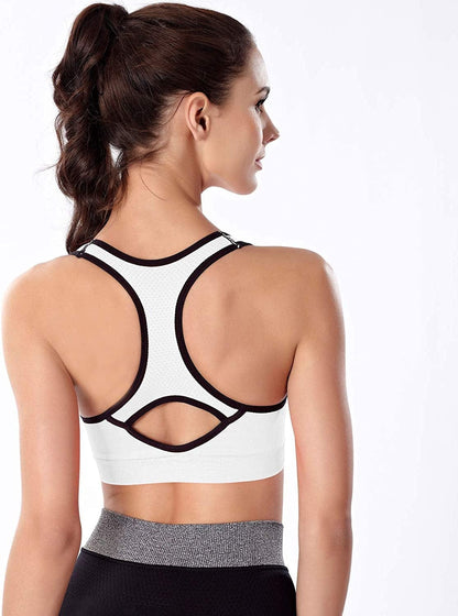 Women Racerback Sports Bras for Women High Impact Workout Yoga Gym Fitness Bra