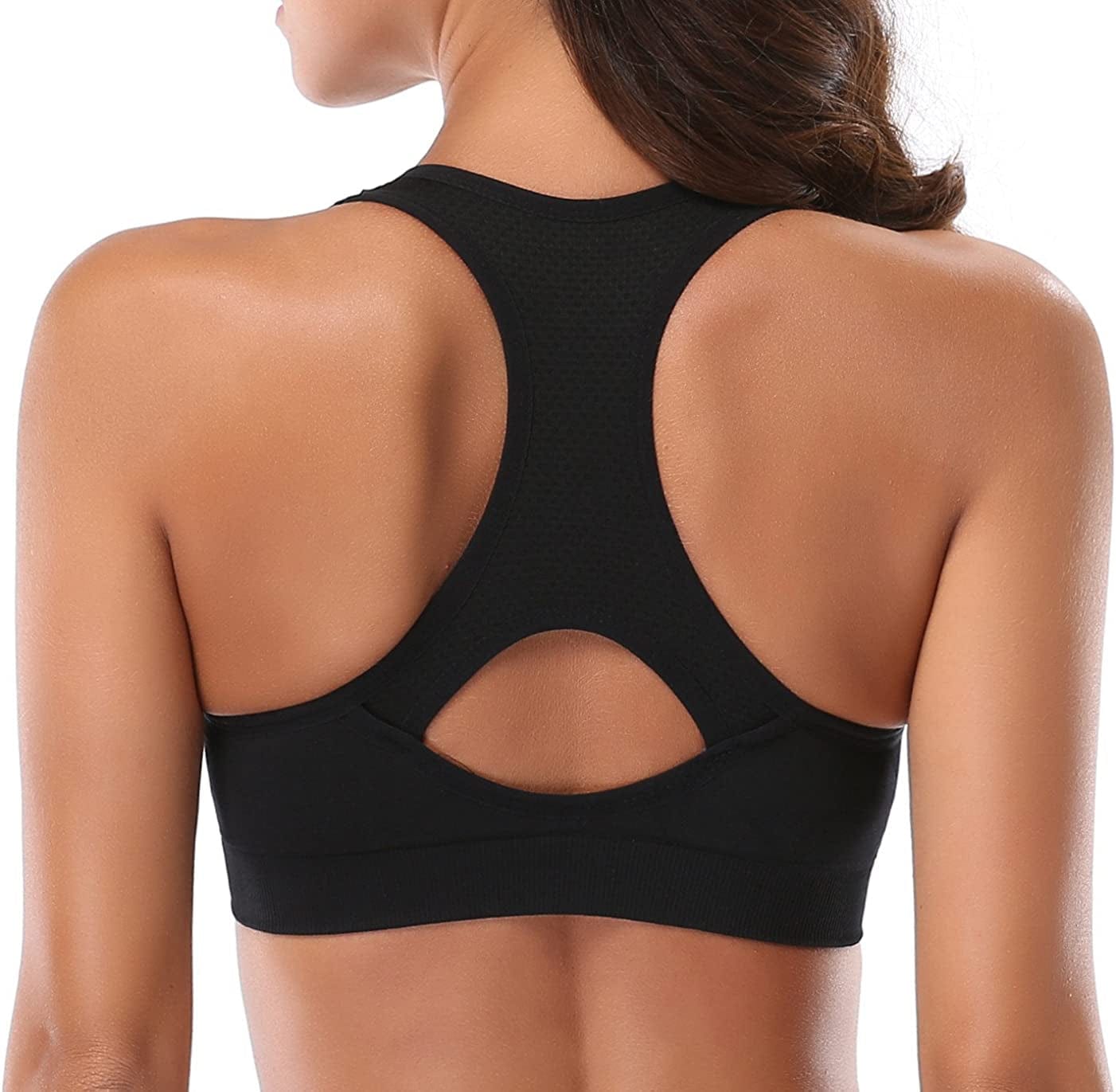 Women Racerback Sports Bras - High Impact Workout Gym Activewear Bra