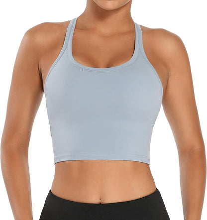 Women Removable Padded Sports Bras Workout Running Yoga Tank Tops