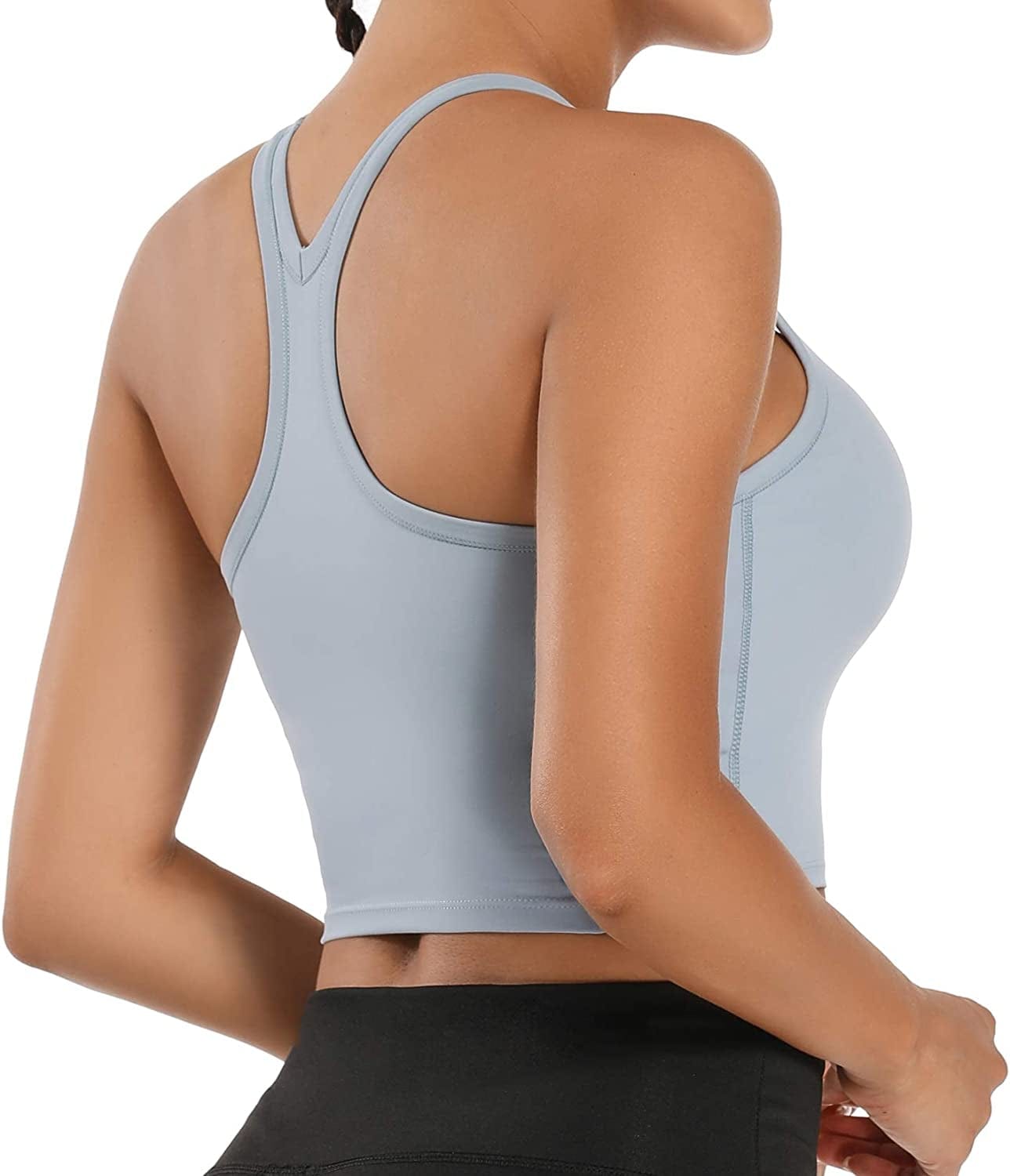 Women Removable Padded Sports Bras Workout Running Yoga Tank Tops