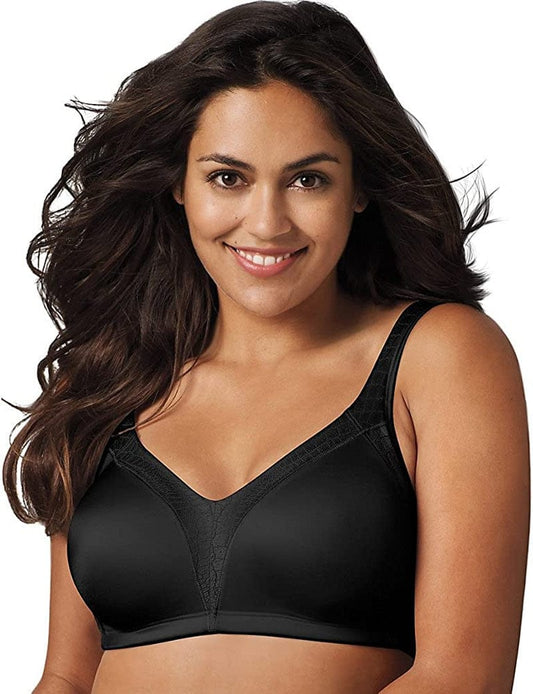 Women'S 18 Hour Back Smoother with Comfort Strap Full Coverage Bra US4E77 Black / 36D