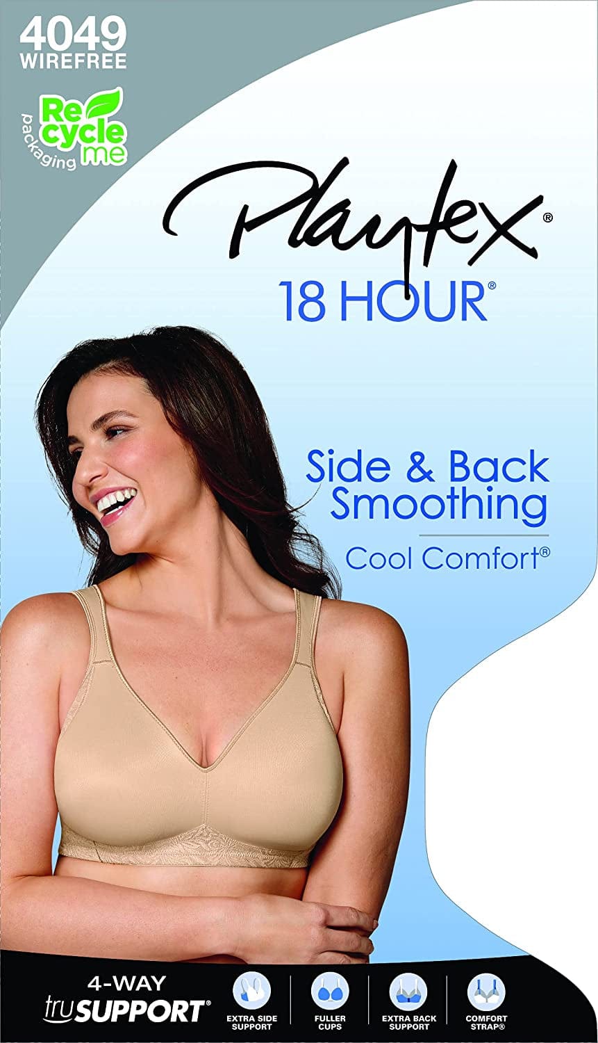 Women'S 18 Hour Seamless Smoothing Full Coverage Bra US4049, Available in Single and 2-Pack