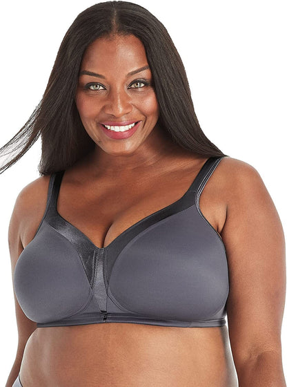 Women'S 18 Hour Silky Soft Smoothing Wireless Bra Us4803 Available with 2-Pack Option Grey / 38DD
