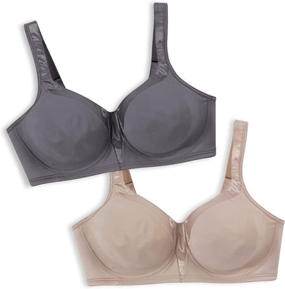 Women'S 18 Hour Silky Soft Smoothing Wireless Bra Us4803 Available with 2-Pack Option 2 Pack - Private Jet/Nude / 38DD