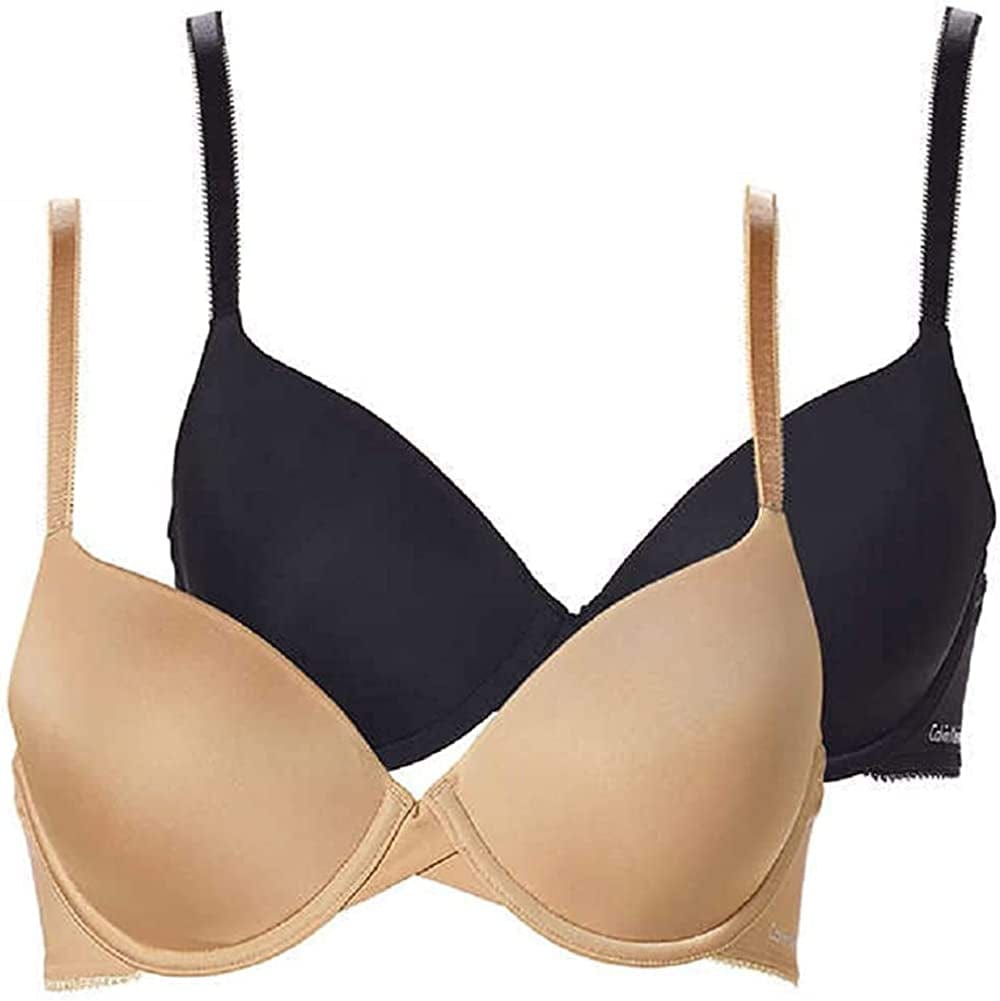 Women'S 2 Pack Essence T-Shirt Bras Black/Bare / 36C