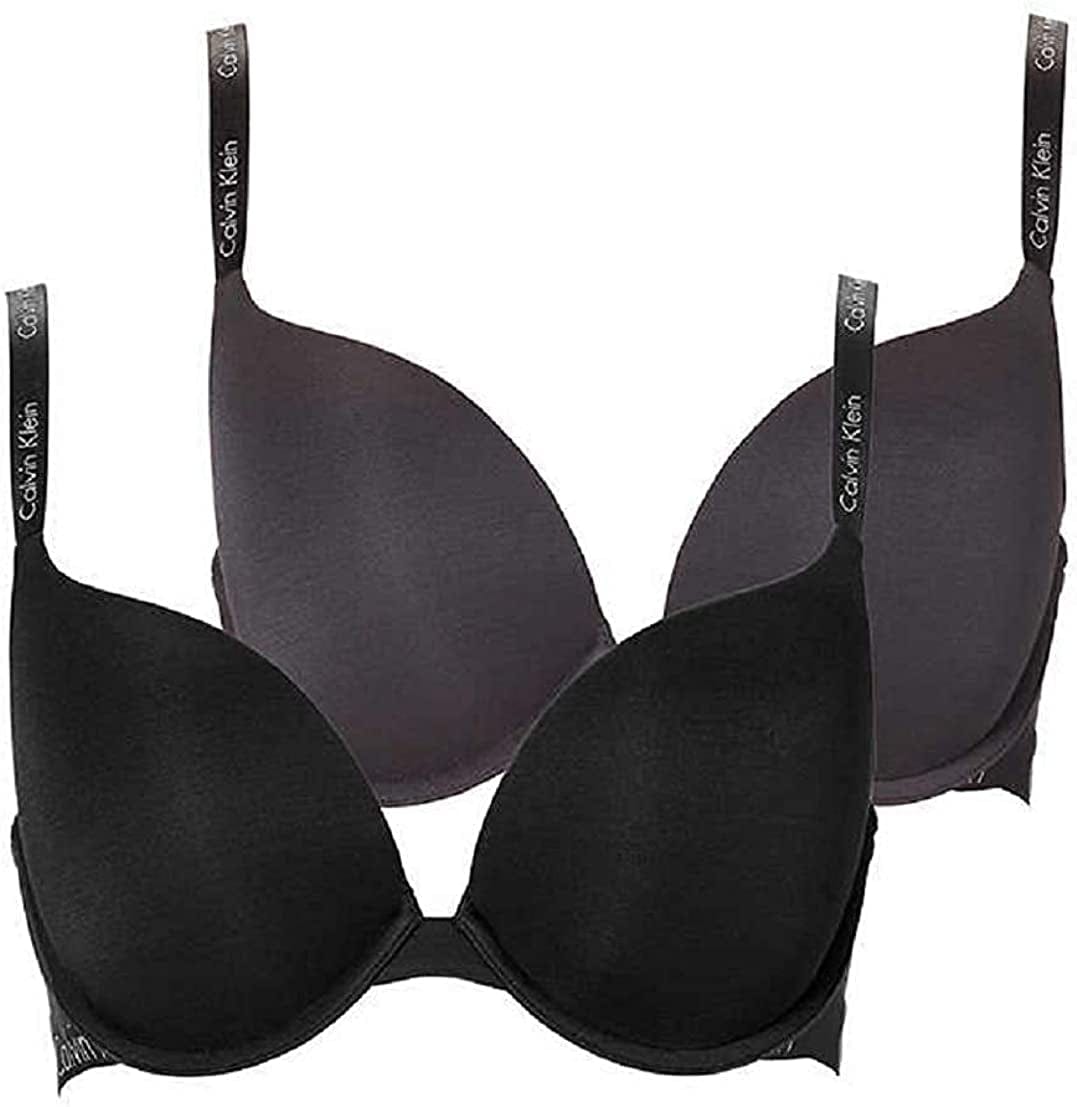 Women'S 2 Pack Essence T-Shirt Bras Black - Charcoal / 36C