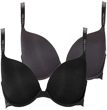 Women'S 2 Pack Essence T-Shirt Bras Black - Charcoal / 36C