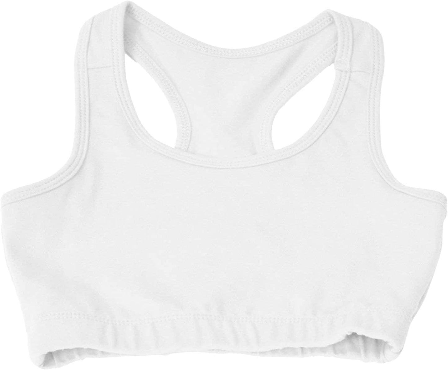 Women'S and Girl'S Cotton Cheer Dance Glitter Rhinestone Racerback Sports Bras White / Women / Small