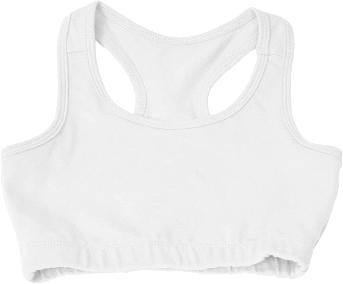 Women'S and Girl'S Cotton Cheer Dance Glitter Rhinestone Racerback Sports Bras White / Women / Small