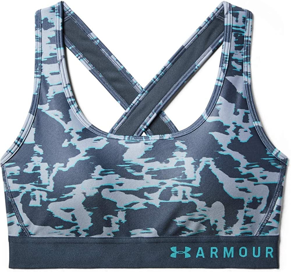 Women'S Armour Mid Crossback Print Sports Bra
