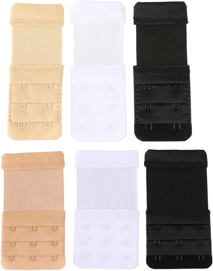 Women'S Assorted Bra Back Strap Extenders with 1 to 3 Hook Optional Combination 3 / One Size