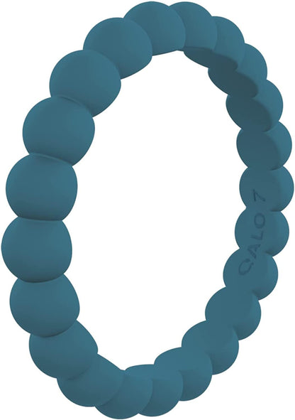Women'S Bead Stackable Silicone Ring Collection Berry / 9