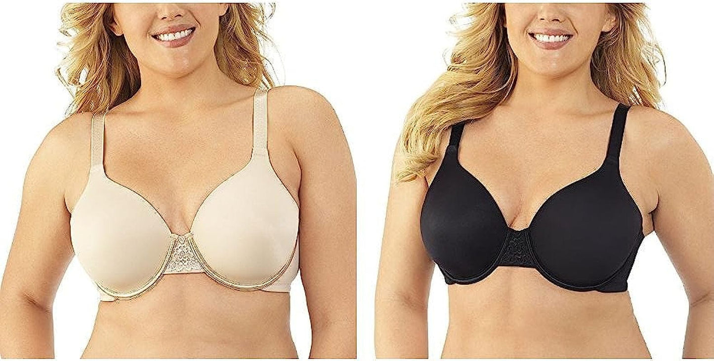 Women'S Beauty Back Full Figure Underwire Bra 76380 Damask Neutral/Midnight Black / 40D
