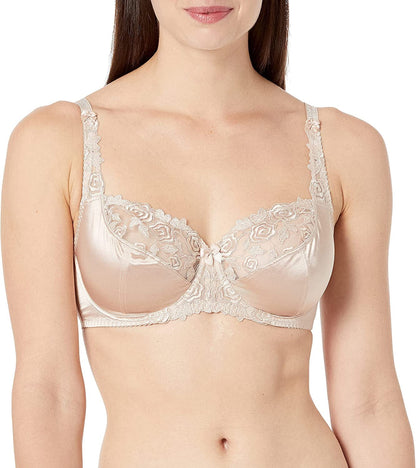 Women'S Belle Floral Lace Balcony Underwire Bra Natural Beige / 32D