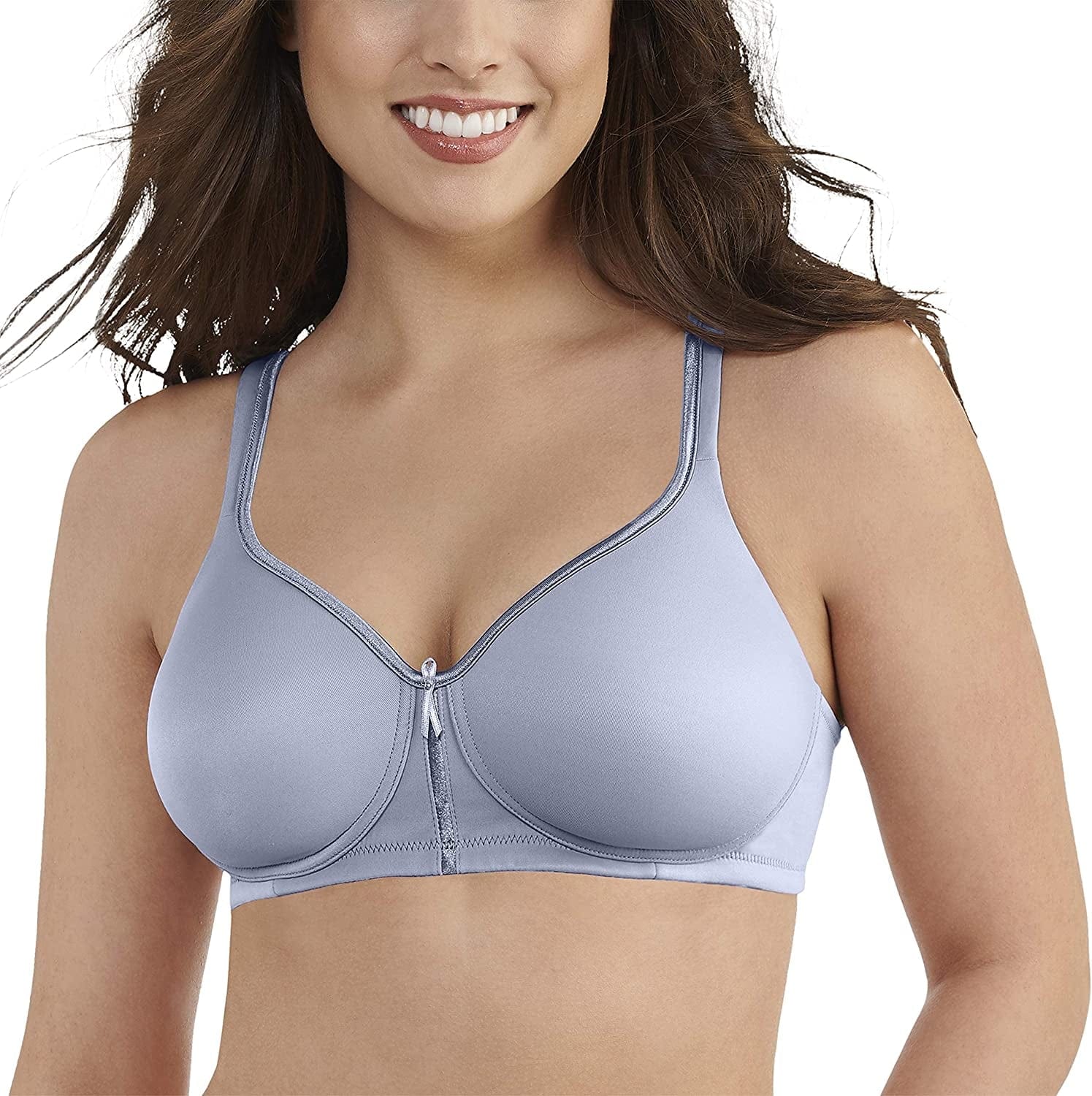 Women'S Body Caress Full Coverage Wirefree Bra 72335 Blue Whisper / 40B