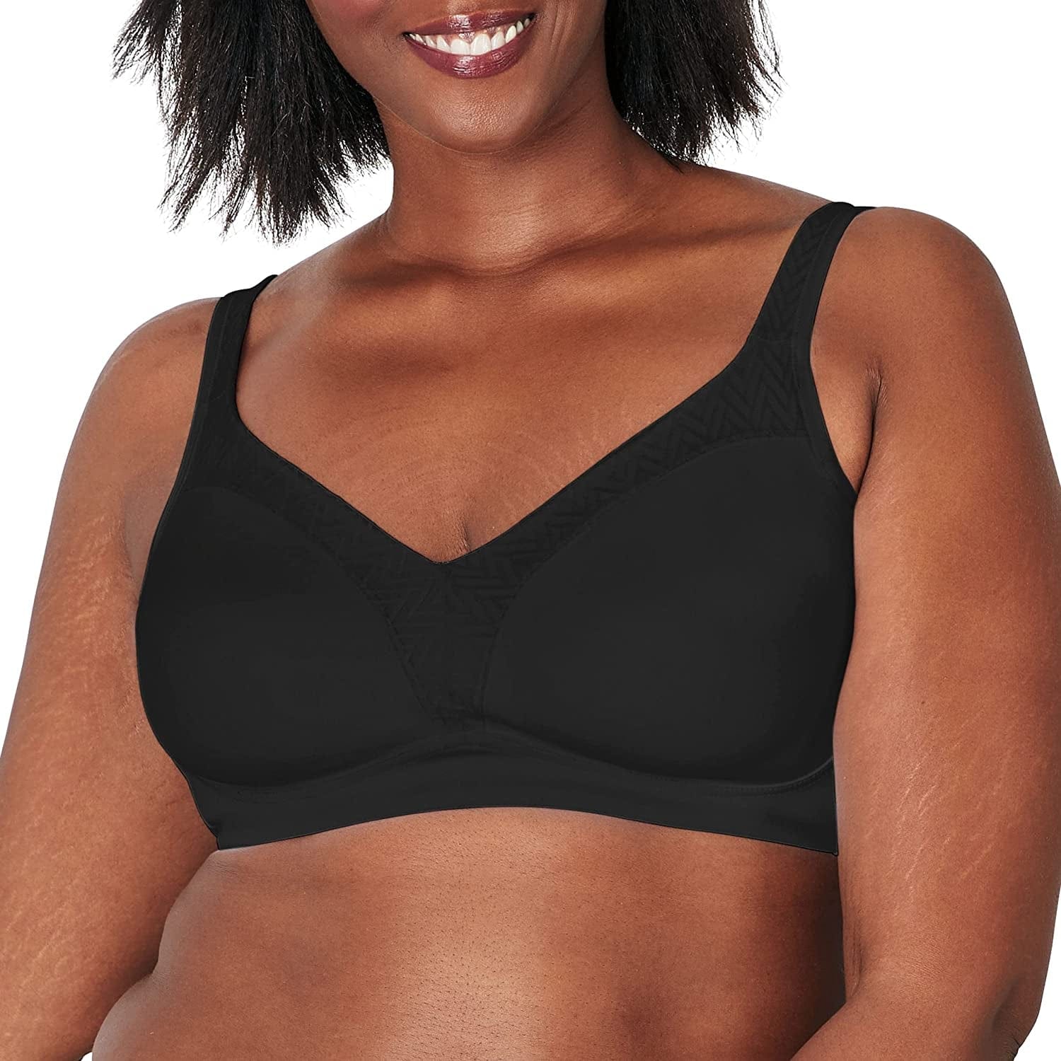 Women'S Bounce Control, Coverage Convertible Wireless T-Shirt, Full-Support Wirefree Bra Black / 40B