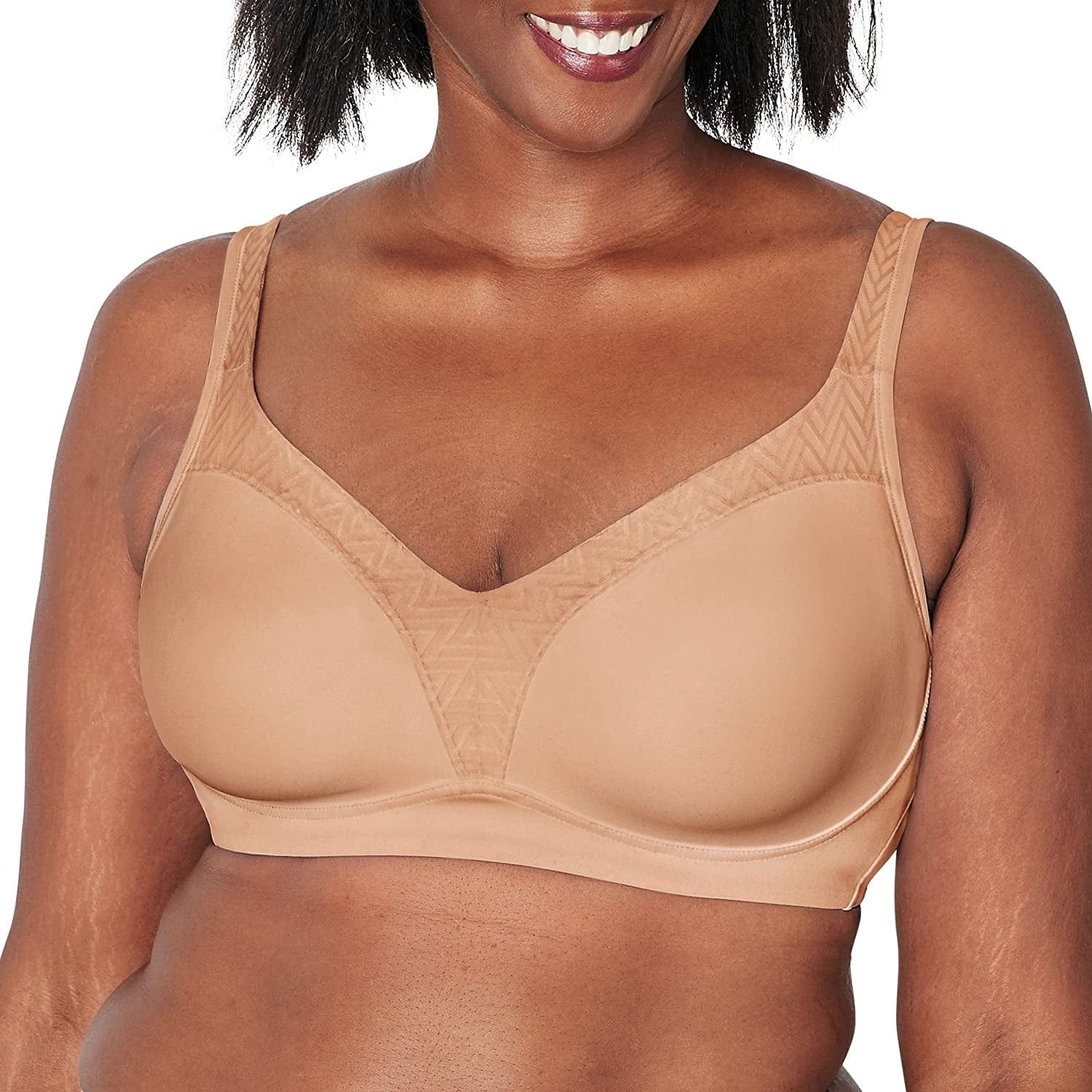 Women'S Bounce Control, Coverage Convertible Wireless T-Shirt, Full-Support Wirefree Bra Taupe / 42DDD