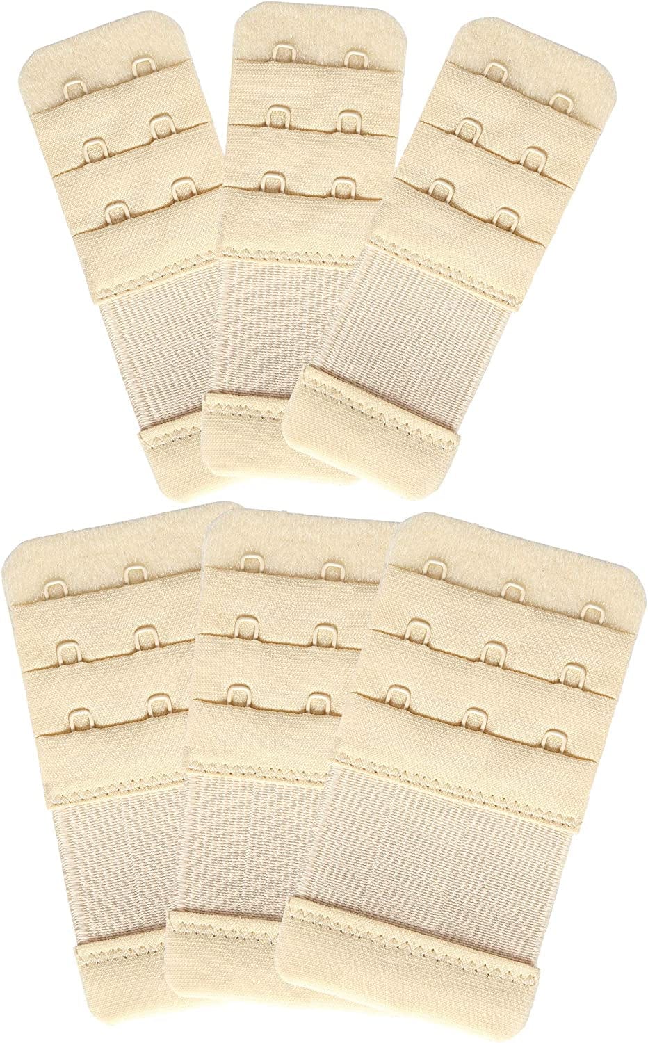 Women'S Bra Extender 3 Hook / 2 Hook Bra Extension Strap Soft and Comfortable Beige, 2 & 3 Hook