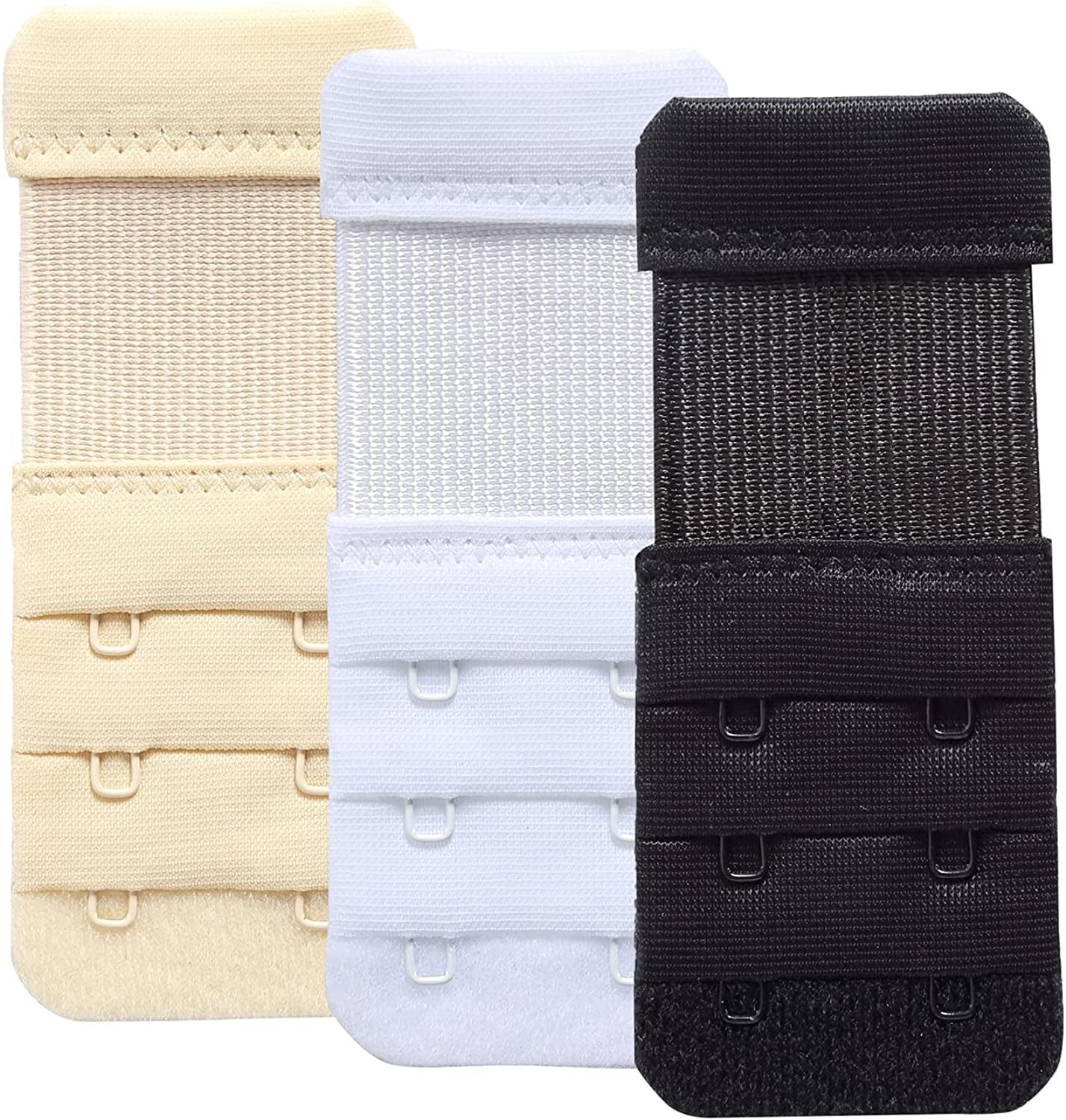 Women'S Bra Extender 3 Hook / 2 Hook Bra Extension Strap Soft and Comfortable Assorted,2 Hook 3/4" Hook Spacing