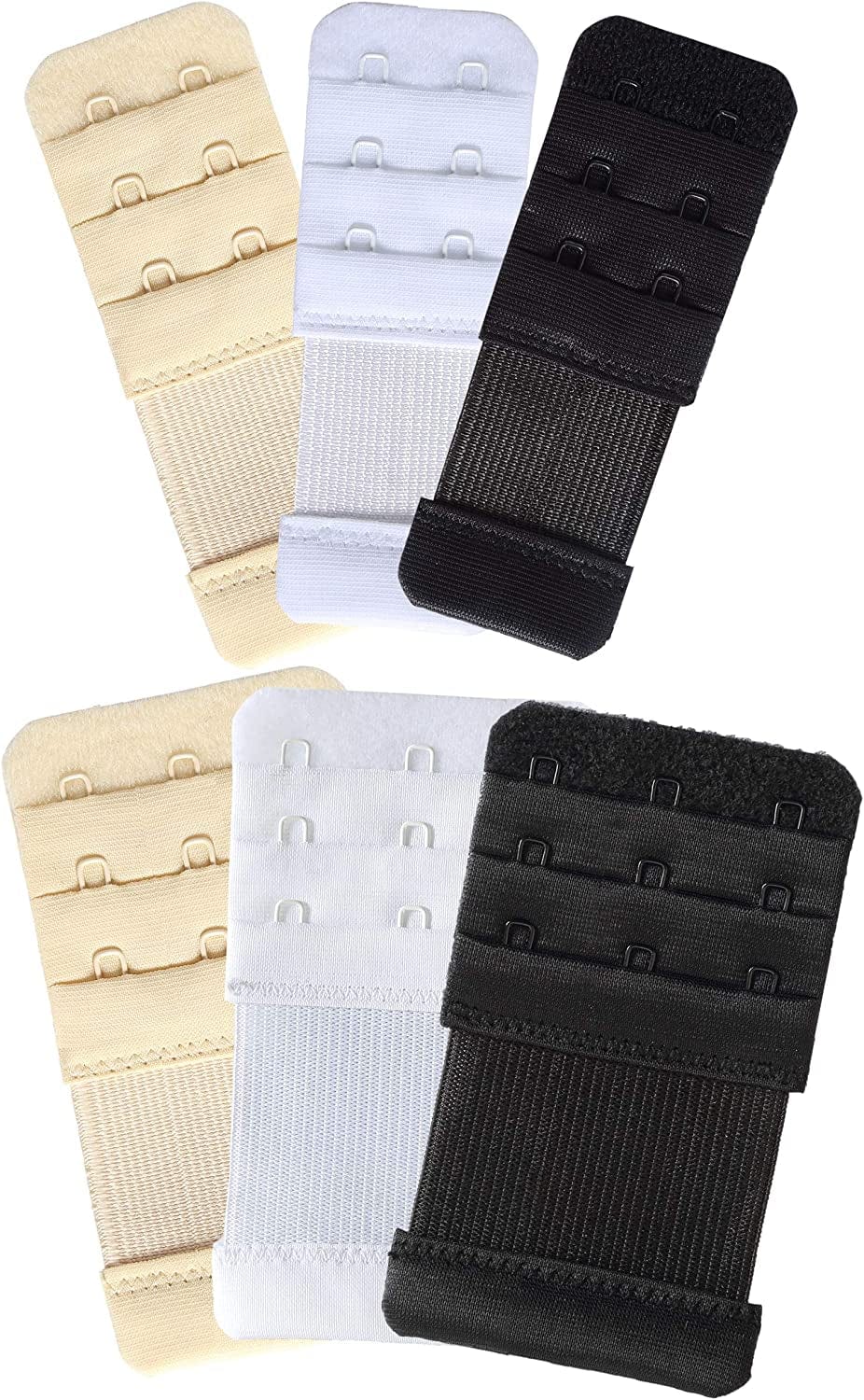 Women'S Bra Extender 3 Hook / 2 Hook Bra Extension Strap Soft and Comfortable Assort, 2 & 3 Hook