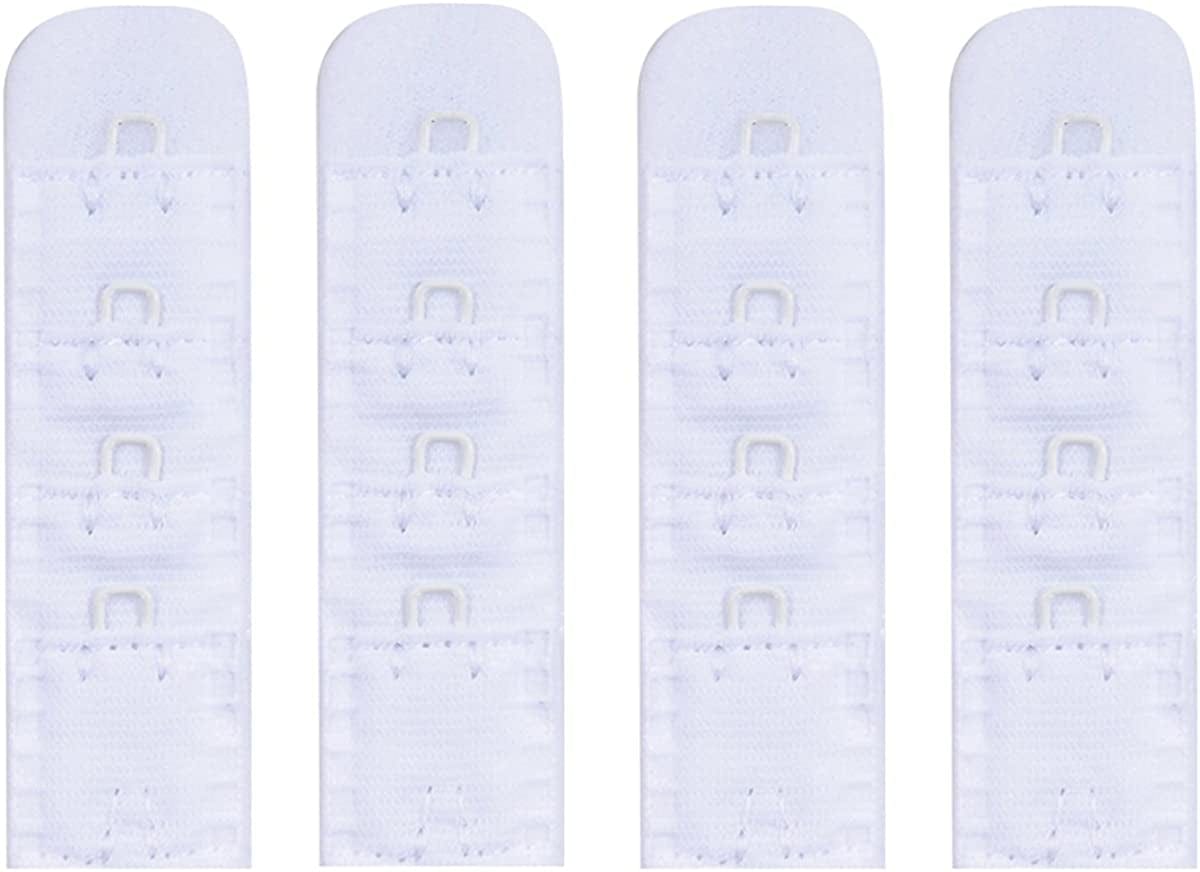 Women'S Bra Extender Bra Band Breathing Room Multi-Size White 1 Hook 4 Rows
