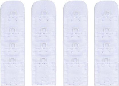 Women'S Bra Extender Bra Band Breathing Room Multi-Size White 1 Hook 4 Rows