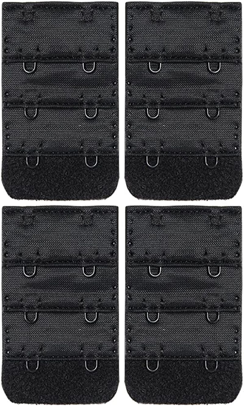 Women'S Bra Extender Bra Band Breathing Room Multi-Size Black 2 Hooks 3/4 Inch Spacing