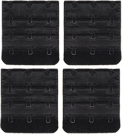 Women'S Bra Extender Bra Band Breathing Room Multi-Size Black 3 Hooks 3/4 Inch Spacing